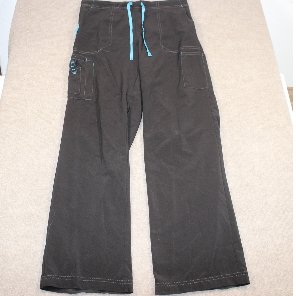 Carhartt Liberty Scrub Pants Black Cargo Straight Leg Drawstring Medium